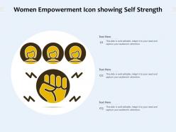 Women empowerment icon showing self strength