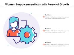 Women Empowerment Icon With Personal Growth