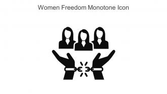 Women Freedom Monotone Icon In Powerpoint Pptx Png And Editable Eps Format