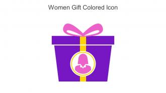 Women Gift Colored Icon In Powerpoint Pptx Png And Editable Eps Format