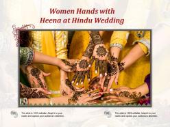Women hands with heena at hindu wedding