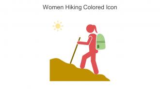 Women Hiking Colored Icon In Powerpoint Pptx Png And Editable Eps Format