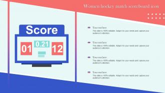 Women Hockey Match Scoreboard Icon
