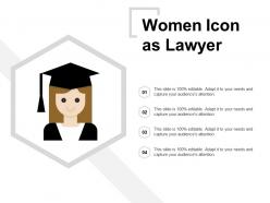 Women icon as lawyer