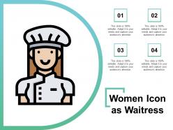 Women icon as waitress