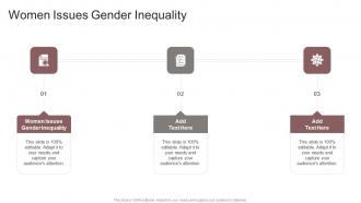 Women Issues Gender Inequality In Powerpoint And Google Slides Cpb