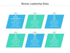 Women leadership roles ppt powerpoint presentation model master slide cpb