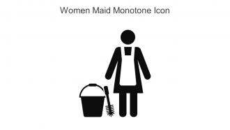 Women Maid Monotone Icon In Powerpoint Pptx Png And Editable Eps Format