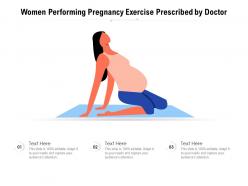 Women Performing Pregnancy Exercise Prescribed By Doctor