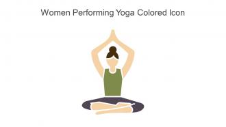 Women Performing Yoga Colored Icon In Powerpoint Pptx Png And Editable Eps Format
