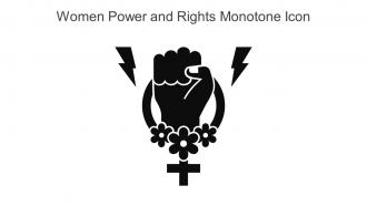 Women Power And Rights Monotone Icon In Powerpoint Pptx Png And Editable Eps Format