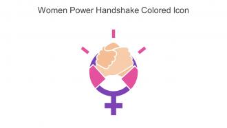 Women Power Handshake Colored Icon In Powerpoint Pptx Png And Editable Eps Format