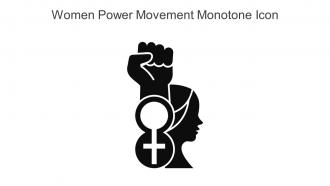 Women Power Movement Monotone Icon In Powerpoint Pptx Png And Editable Eps Format