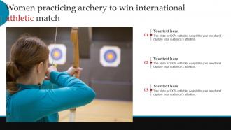 Women Practicing Archery To Win International Athletic Match