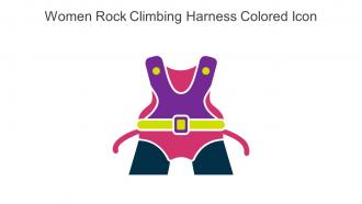 Women Rock Climbing Harness Colored Icon In Powerpoint Pptx Png And Editable Eps Format