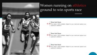 Women Running On Athletics Ground To Win Sports Race