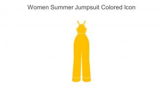 Women Summer Jumpsuit Colored Icon In Powerpoint Pptx Png And Editable Eps Format