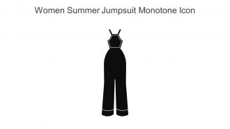 Women Summer Jumpsuit Monotone Icon In Powerpoint Pptx Png And Editable Eps Format