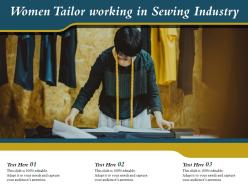 Women Tailor Working In Sewing Industry