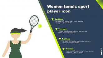Women Tennis Sport Player Icon