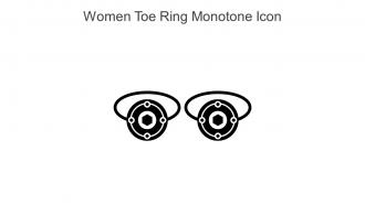 Women Toe Ring Monotone Icon In Powerpoint Pptx Png And Editable Eps Format