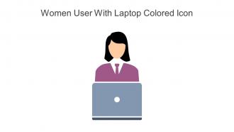 Women User With Laptop Colored Icon In Powerpoint Pptx Png And Editable Eps Format