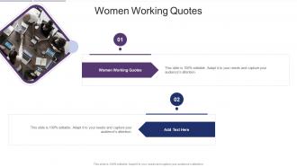 Women Working Quotes In Powerpoint And Google Slides Cpb