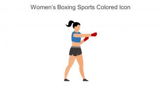 Womens Boxing Sports Colored Icon In Powerpoint Pptx Png And Editable Eps Format