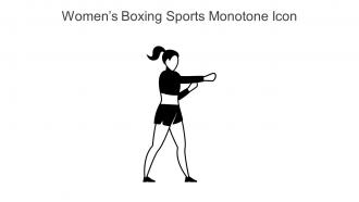 Womens Boxing Sports Monotone Icon In Powerpoint Pptx Png And Editable Eps Format