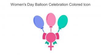 Womens Day Balloon Celebration Colored Icon In Powerpoint Pptx Png And Editable Eps Format