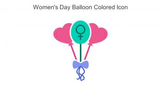 Womens Day Balloon Colored Icon In Powerpoint Pptx Png And Editable Eps Format