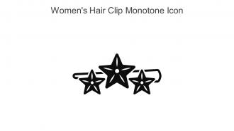 Womens Hair Clip Monotone Icon In Powerpoint Pptx Png And Editable Eps Format