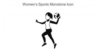 Womens Sports Monotone Icon In Powerpoint Pptx Png And Editable Eps Format