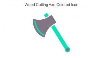 Wood Cutting Axe Colored Icon In Powerpoint Pptx Png And Editable Eps Format