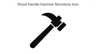 Wood Handle Hammer Monotone Icon In Powerpoint Pptx Png And Editable Eps Format