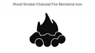 Wood Smoker Charcoal Fire Monotone Icon In Powerpoint Pptx Png And Editable Eps Format