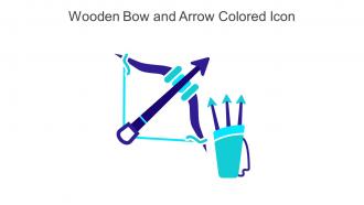 Wooden Bow And Arrow Colored Icon In Powerpoint Pptx Png And Editable Eps Format