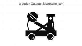 Wooden Catapult Monotone Icon In Powerpoint Pptx Png And Editable Eps Format