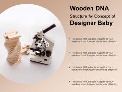 Wooden dna structure for concept of designer baby