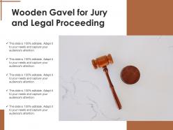 Wooden gavel for jury and legal proceeding