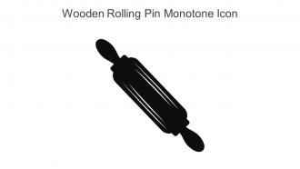 Wooden Rolling Pin Monotone Icon In Powerpoint Pptx Png And Editable Eps Format