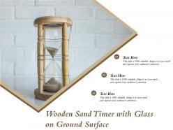 Wooden Sand Timer With Glass On Ground Surface