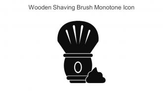 Wooden Shaving Brush Monotone Icon In Powerpoint Pptx Png And Editable Eps Format