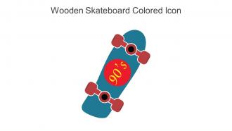 Wooden Skateboard Colored Icon In Powerpoint Pptx Png And Editable Eps Format