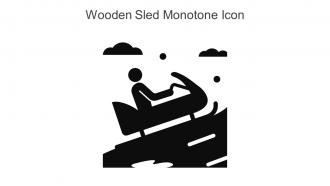 Wooden Sled Monotone Icon In Powerpoint Pptx Png And Editable Eps Format