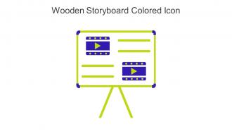 Wooden Storyboard Colored Icon In Powerpoint Pptx Png And Editable Eps Format