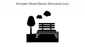 Wooden Street Bench Monotone Icon In Powerpoint Pptx Png And Editable Eps Format