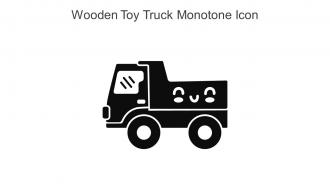 Wooden Toy Truck Monotone Icon In Powerpoint Pptx Png And Editable Eps Format