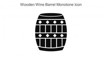 Wooden Wine Barrel Monotone Icon In Powerpoint Pptx Png And Editable Eps Format