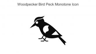 Woodpecker Bird Peck Monotone Icon In Powerpoint Pptx Png And Editable Eps Format